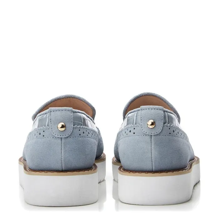 Women Moda In Pelle Casual Shoes Eilani Light Blue Suede