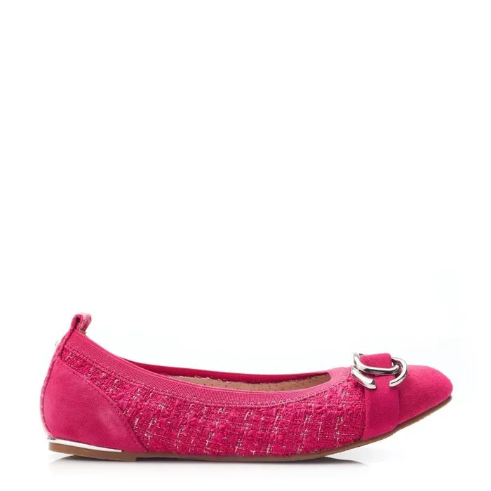 Women Moda In Pelle Casual Shoes Eilish Raspberry Textile