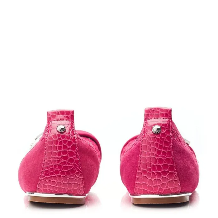 Women Moda In Pelle Casual Shoes Eilish Raspberry Textile