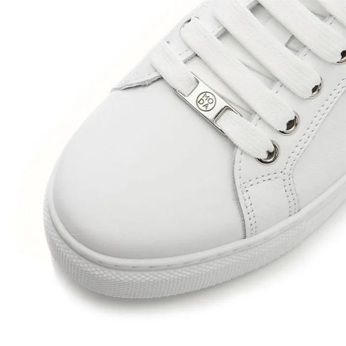 Women Moda In Pelle Casual Trainers Bradd White Leather
