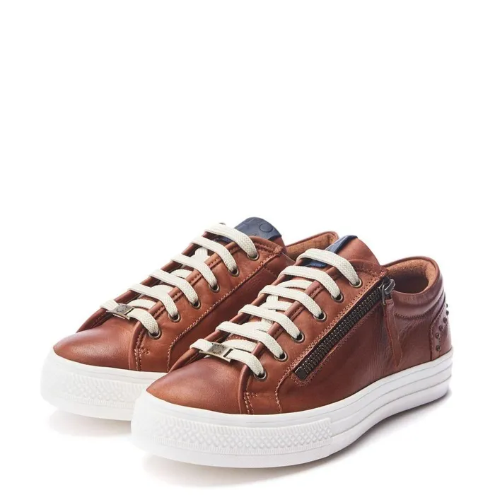 Women Moda In Pelle Casual Trainers Faxonn Tan Leather Women Moda In Pelle Casual Trainers Faxonn Tan Leather