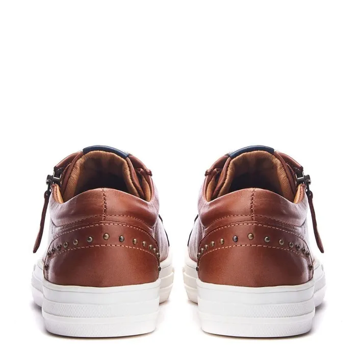 Women Moda In Pelle Casual Trainers Faxonn Tan Leather Women Moda In Pelle Casual Trainers Faxonn Tan Leather