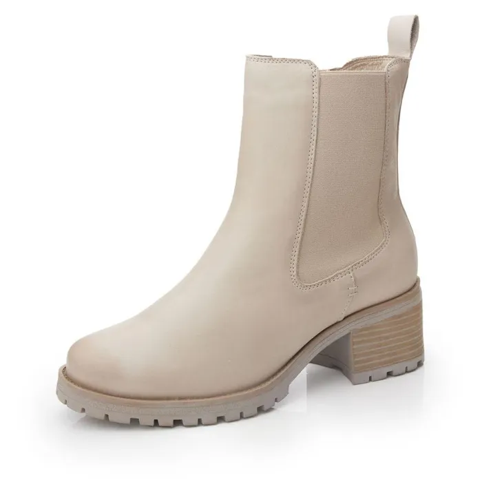 Women Moda In Pelle Chelsea Boots Brooklea Cream Leather