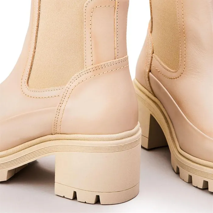 Women Moda In Pelle Chelsea Boots Chella Cream Leather
