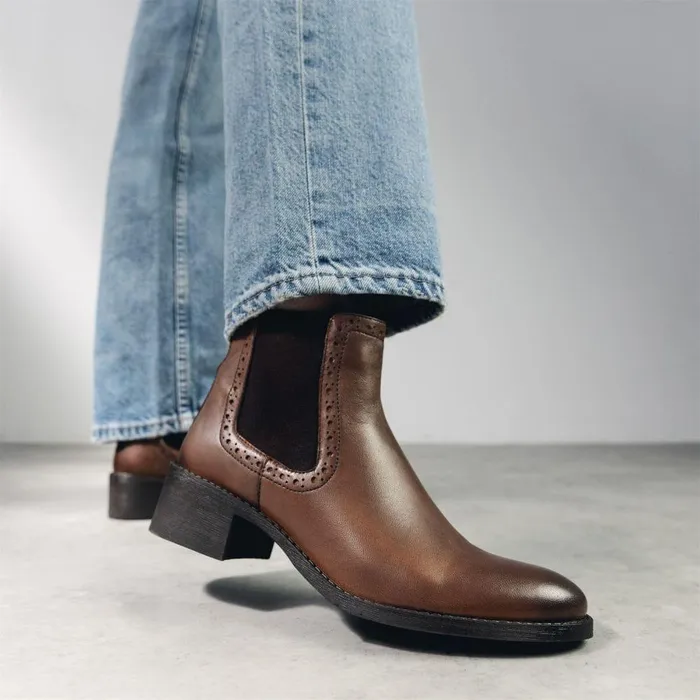 Women Moda In Pelle Chelsea Boots Millia Tan Leather