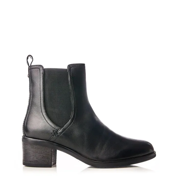 Women Moda In Pelle Chelsea Boots Natele Black Leather
