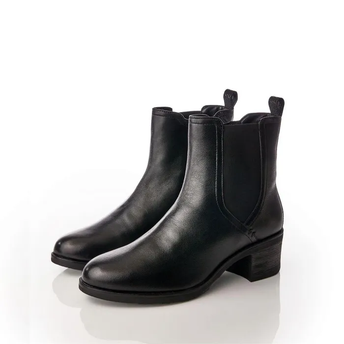 Women Moda In Pelle Chelsea Boots Natele Black Leather