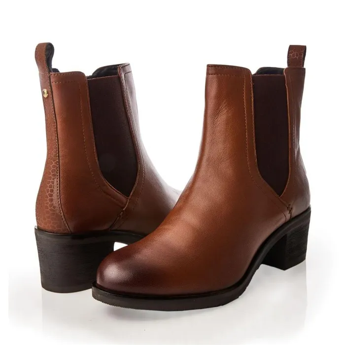 Women Moda In Pelle Chelsea Boots Natele Tan Leather