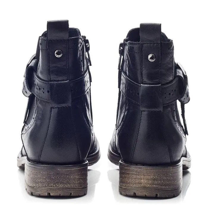 Women Moda In Pelle Chelsea Boots Orset Black Leather