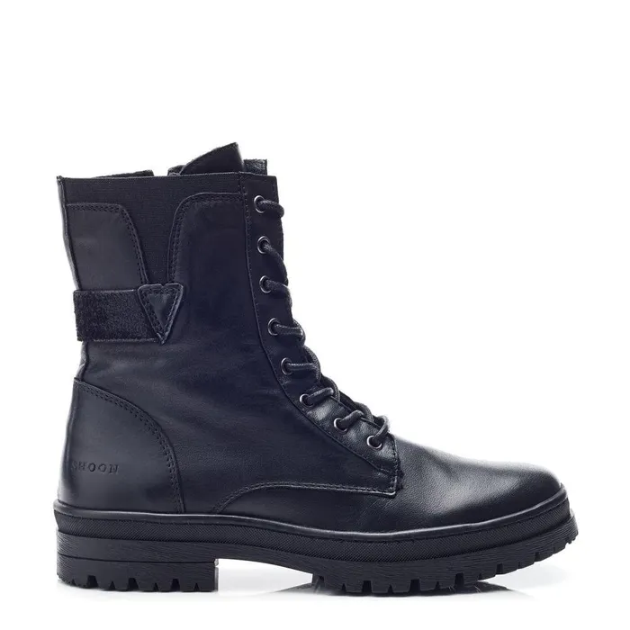Women Moda In Pelle Chunky Boots Shoon Sh Odcombe Black Leather