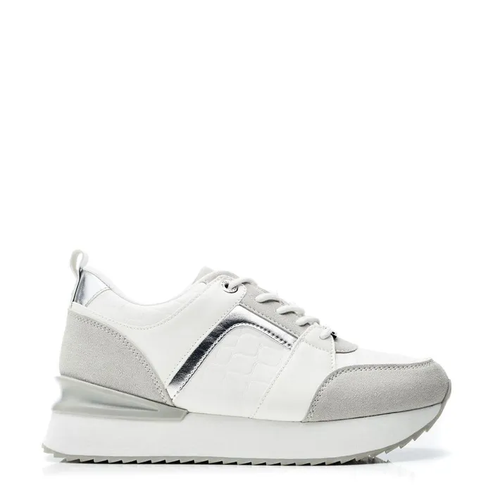 Women Moda In Pelle Chunky Trainers Addelea White Porvair