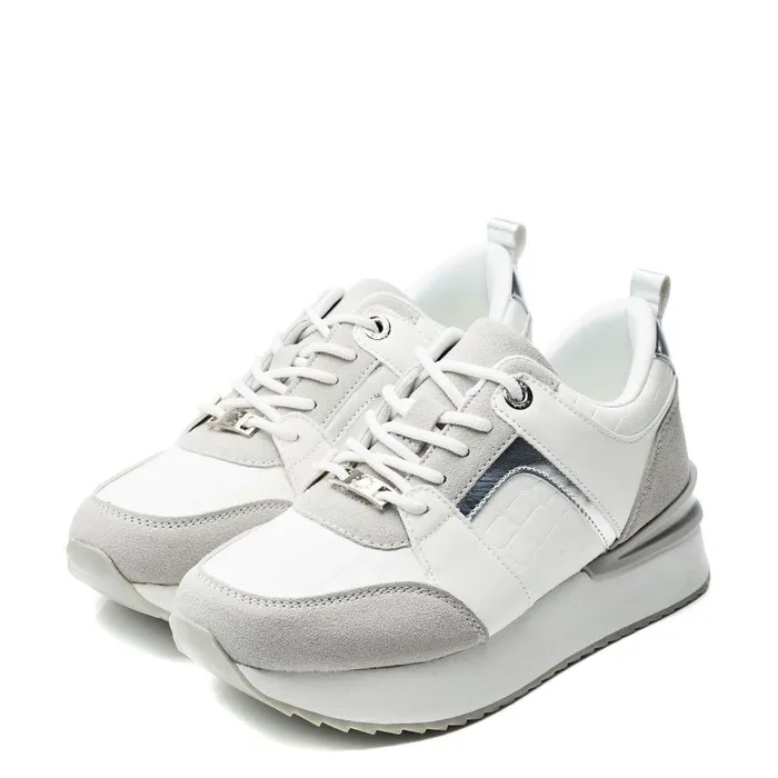 Women Moda In Pelle Chunky Trainers Addelea White Porvair