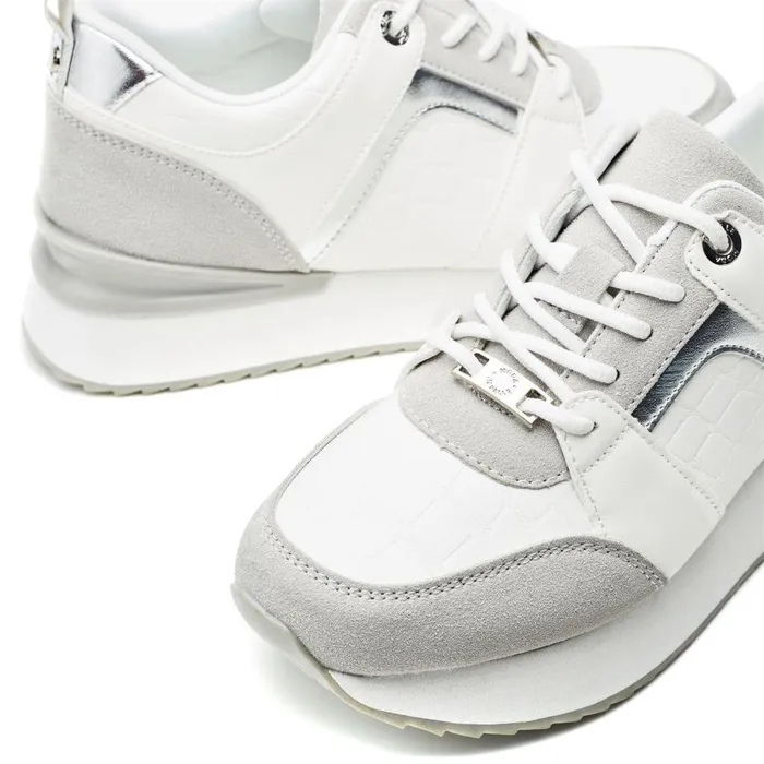 Women Moda In Pelle Chunky Trainers Addelea White Porvair
