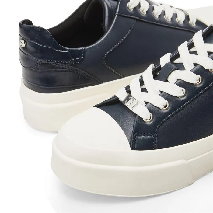 Women Moda In Pelle Chunky Trainers Amilyn Navy Leather