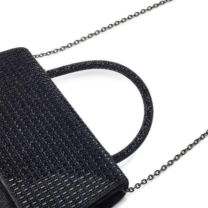 Women Moda In Pelle Clutch Bags Rubiana Bag Black Textile