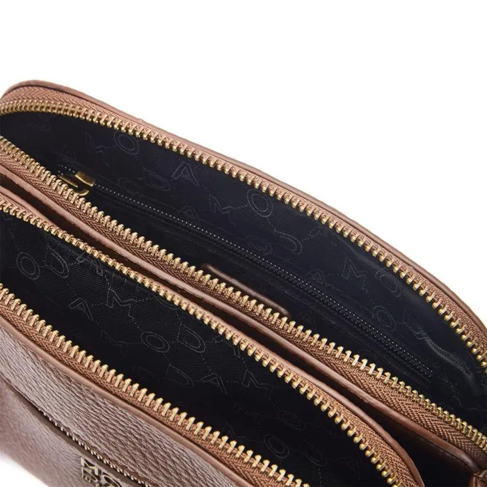 Women Moda In Pelle Crossbody Bags Aubree Bag Dark Brown Porvair