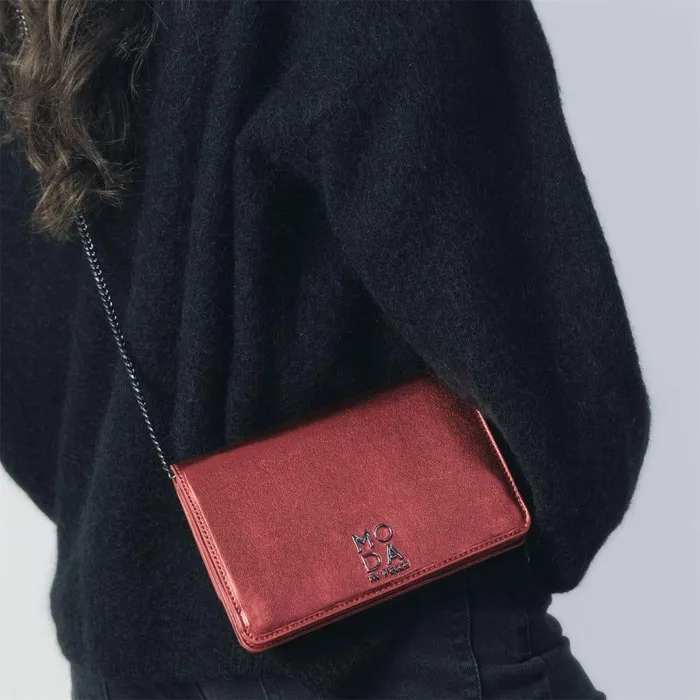 Women Moda In Pelle Crossbody Bags Jobourg Bag Red Porvair