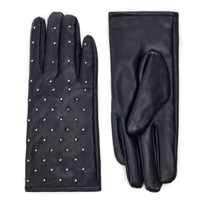 Women Moda In Pelle Gloves Stellaglove Black Porvair
