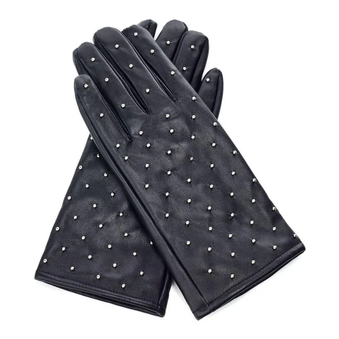 Women Moda In Pelle Gloves Stellaglove Black Porvair Women Moda In Pelle Gloves Stellaglove Black Porvair