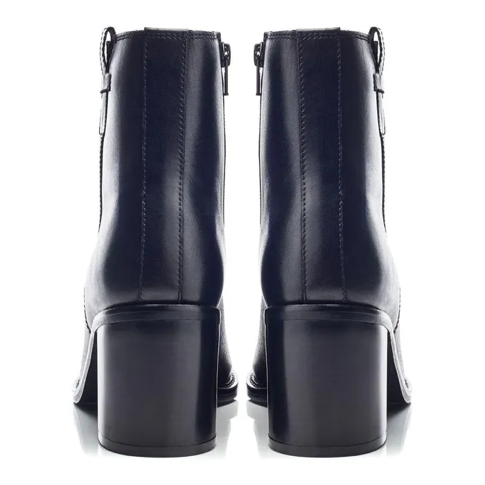Women Moda In Pelle Heeled And Wedge Boots Bsoleful BHermoine Black Leather