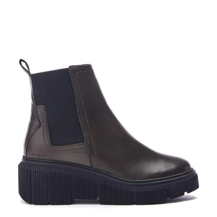 Women Moda In Pelle Heeled And Wedge Boots Shoon Sh Otago Olive Leather