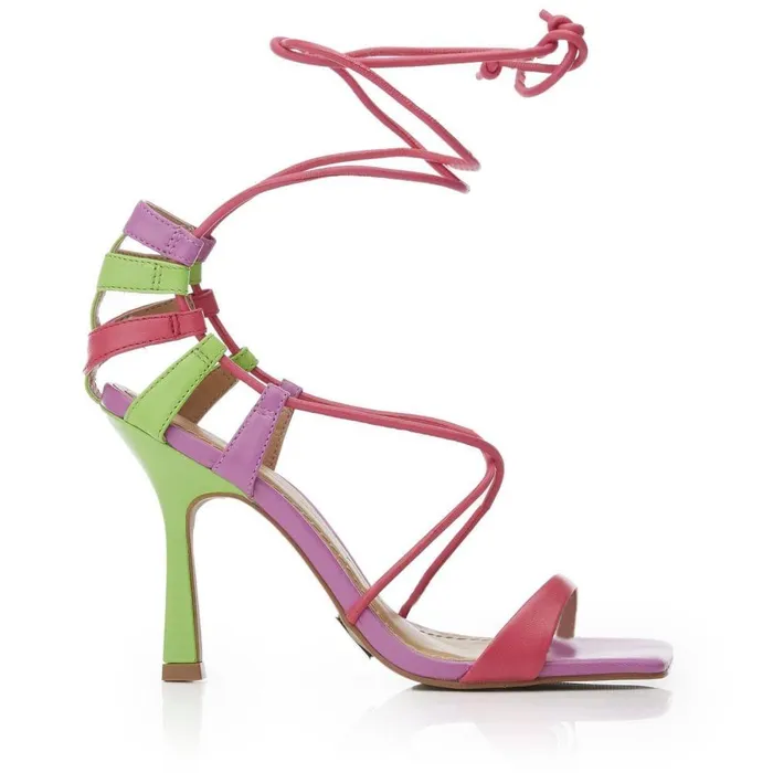 Women Moda In Pelle Heeled Sandals Rimini Multi Leather