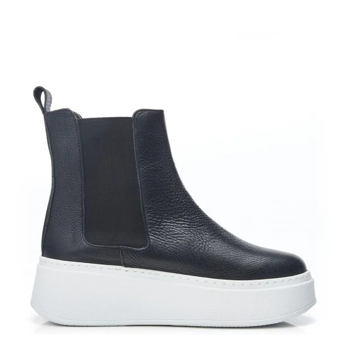 Women Moda In Pelle HighTop Trainers Bsoleful BLevi Black Leather