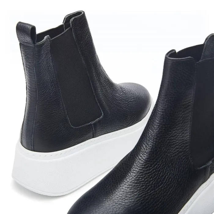 Women Moda In Pelle HighTop Trainers Bsoleful BLevi Black Leather Women Moda In Pelle HighTop Trainers Bsoleful BLevi Black Leather
