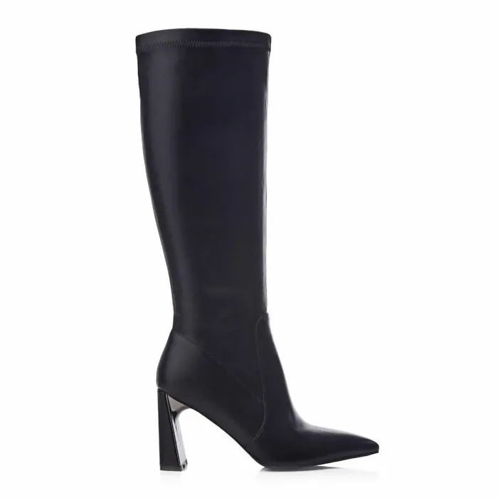 Women Moda In Pelle Knee High Boots Tamika Black Porvair