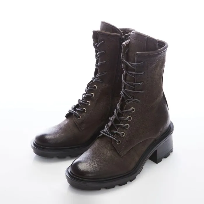 Women Moda In Pelle MidCalf Boots Alysse Grey Leather