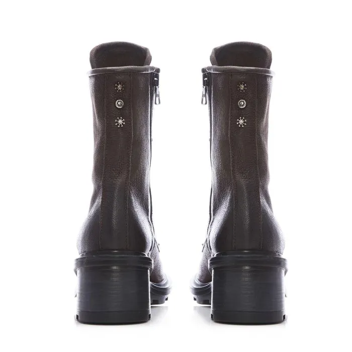 Women Moda In Pelle MidCalf Boots Alysse Grey Leather