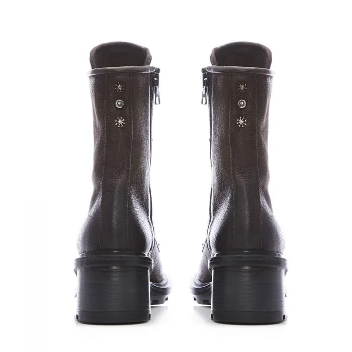 Women Moda In Pelle MidCalf Boots Alysse Grey Leather