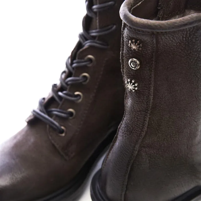 Women Moda In Pelle MidCalf Boots Alysse Grey Leather
