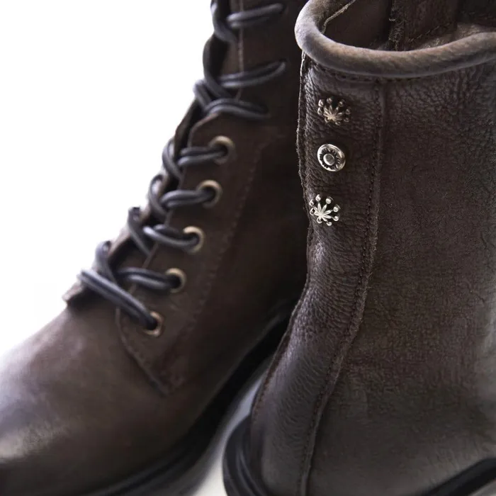 Women Moda In Pelle MidCalf Boots Alysse Grey Leather