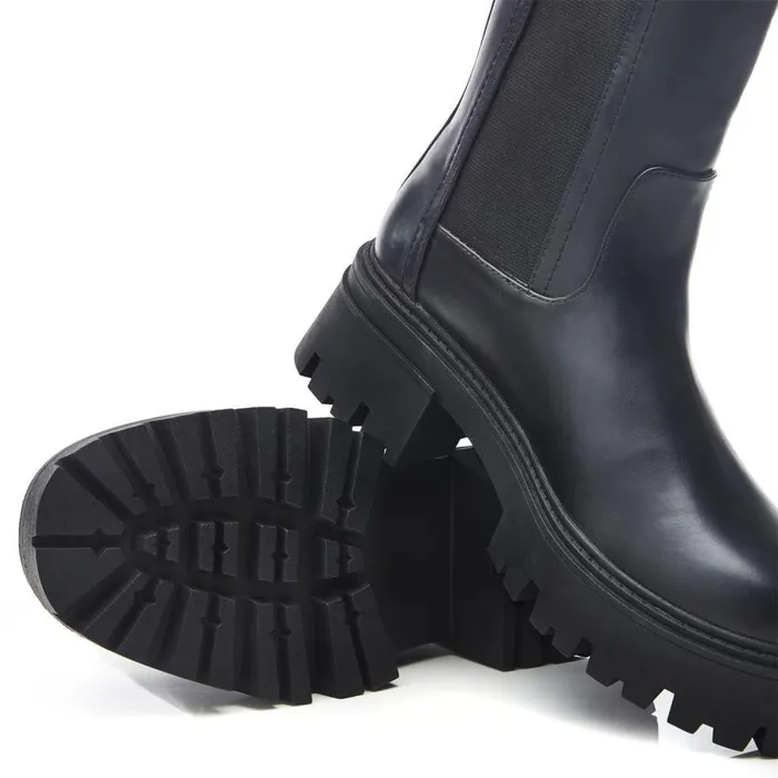 Women Moda In Pelle MidCalf Boots Ashlynn Black Porvair