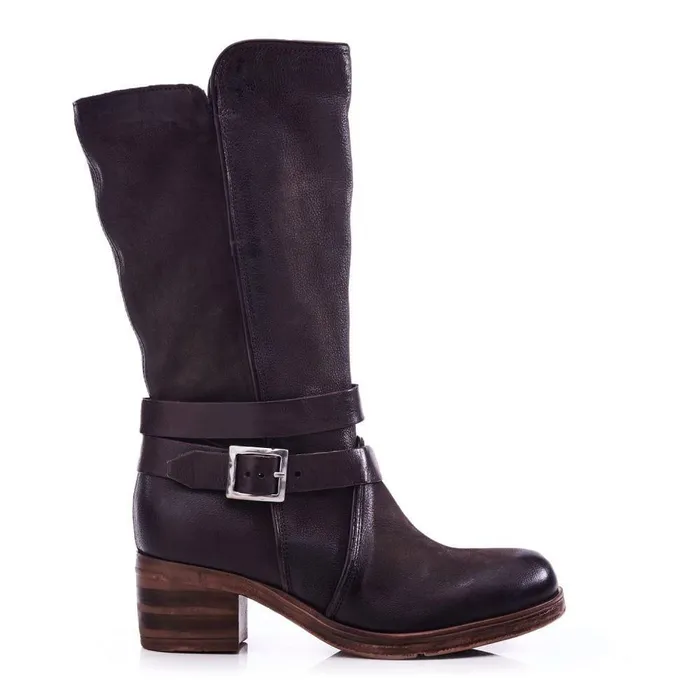 Women Moda In Pelle MidCalf Boots Brinley Dark Taupe Leather