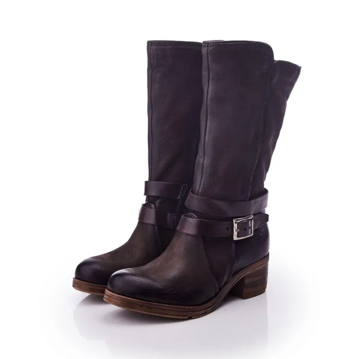 Women Moda In Pelle MidCalf Boots Brinley Dark Taupe Leather