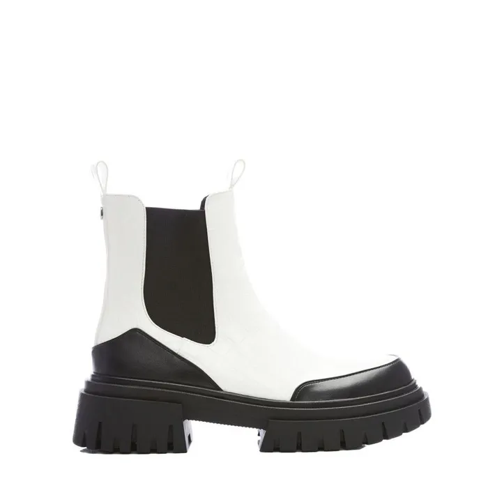Women Moda In Pelle MidCalf Boots M By Moda Berra White Patent Mocc Croc