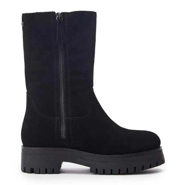 Women Moda In Pelle MidCalf Boots Picenza Black Suede