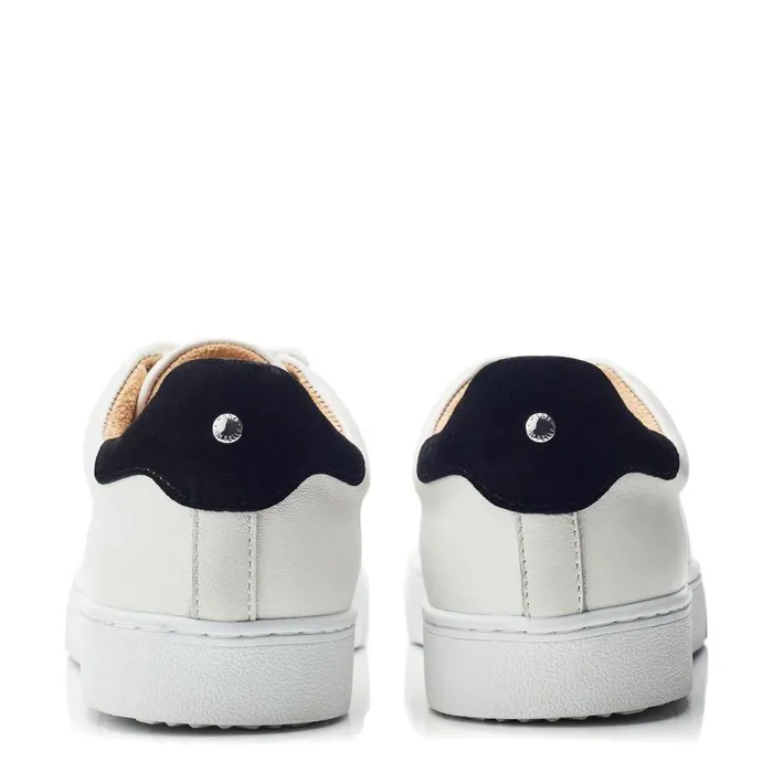 Women Moda In Pelle Platform Trainers Brandie White Leather