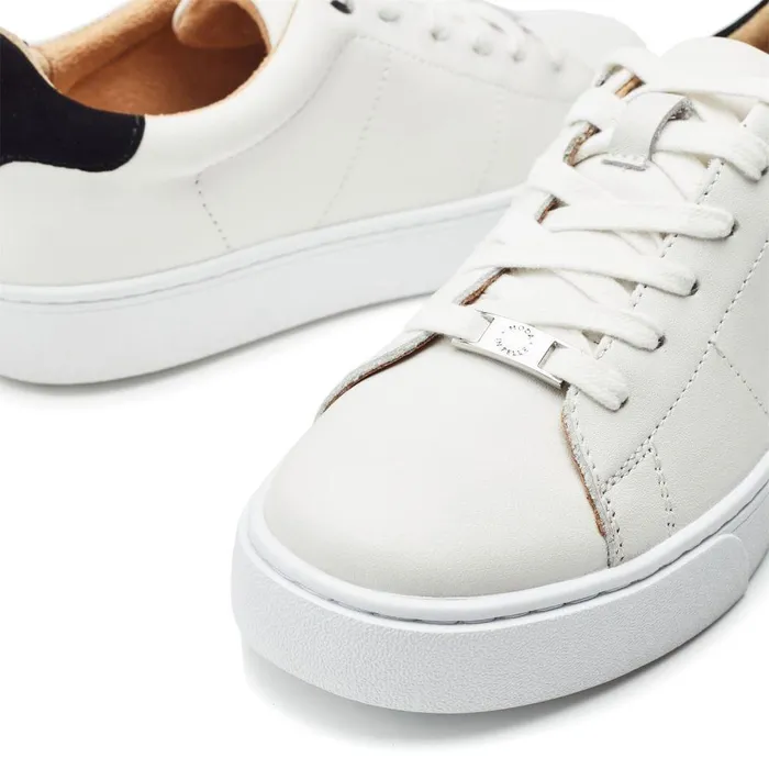 Women Moda In Pelle Platform Trainers Brandie White Leather