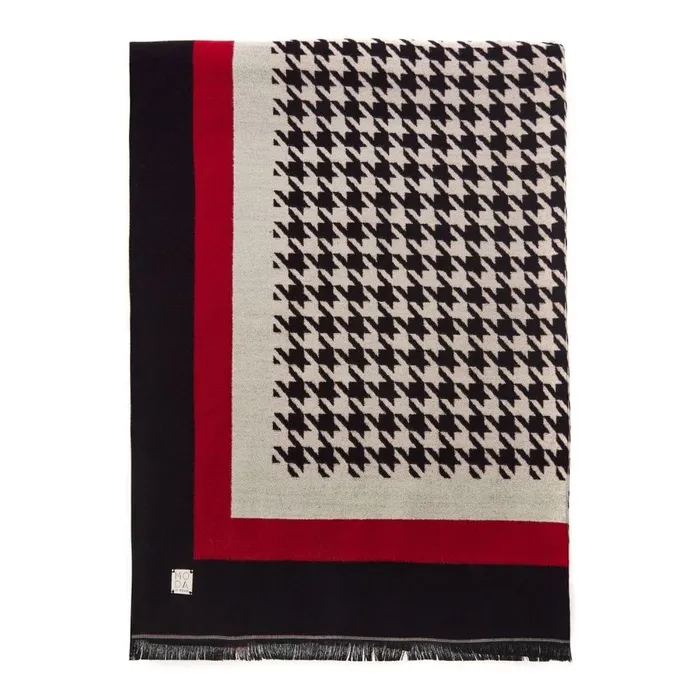 Women Moda In Pelle Scarves Serenascarf Black Red Textile Women Moda In Pelle Scarves Serenascarf Black Red Textile