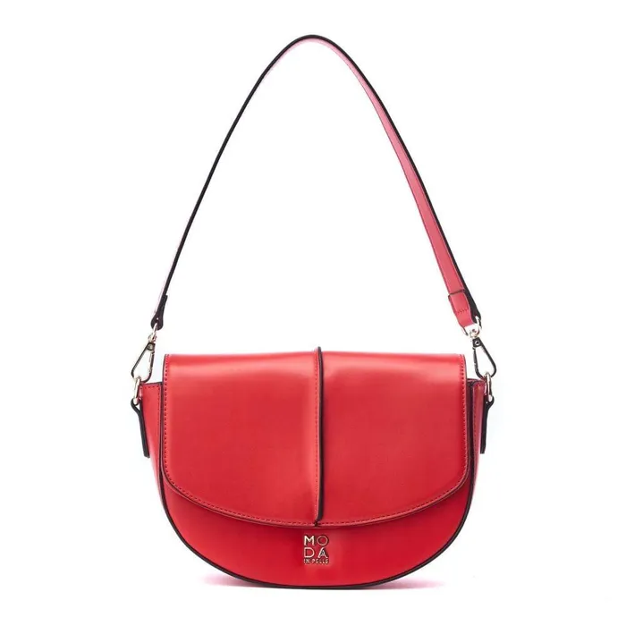 Women Moda In Pelle Shoulder Bags Baker Bag Red Porvair