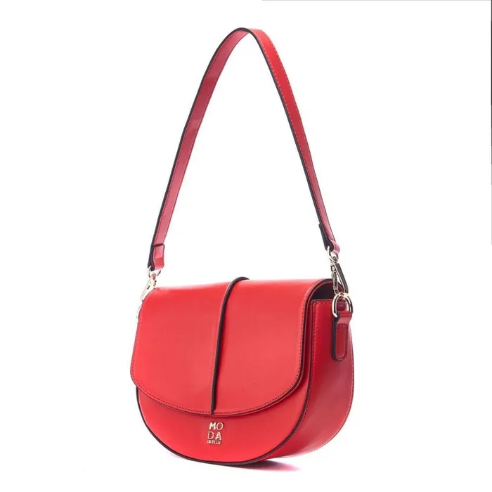 Women Moda In Pelle Shoulder Bags Baker Bag Red Porvair