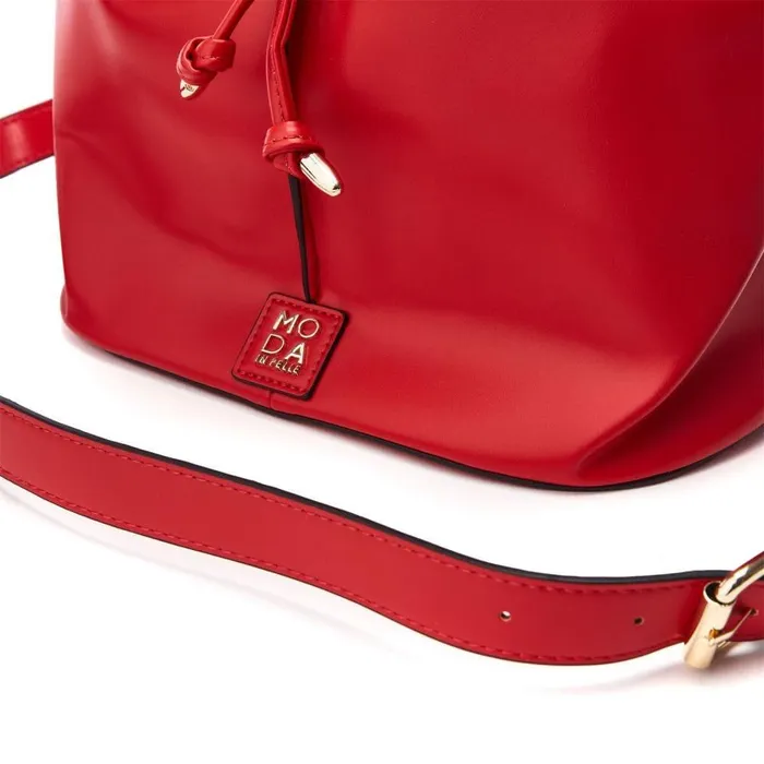 Women Moda In Pelle Shoulder Bags Betty Bag Red Porvair