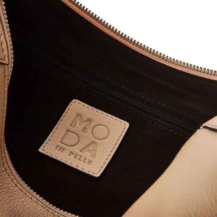 Women Moda In Pelle Shoulder Bags Jasmine Bag Cream Leather