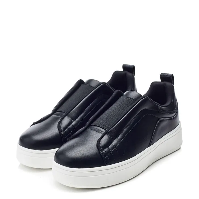 Women Moda In Pelle SlipOn Trainers Adaline Black Porvair