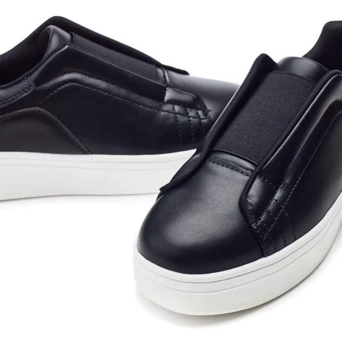 Women Moda In Pelle SlipOn Trainers Adaline Black Porvair