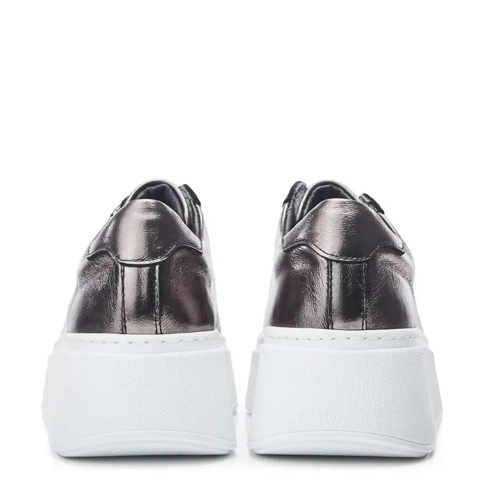 Women Moda In Pelle SlipOn Trainers Bsoleful BAxell Pewter Leather