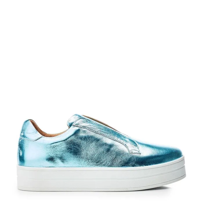 Women Moda In Pelle SlipOn Trainers Bsoleful BBath Turquoise Leather